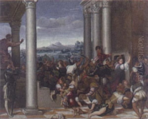 Massacre Of The Innocents Oil Painting by Bonifazio Veronese