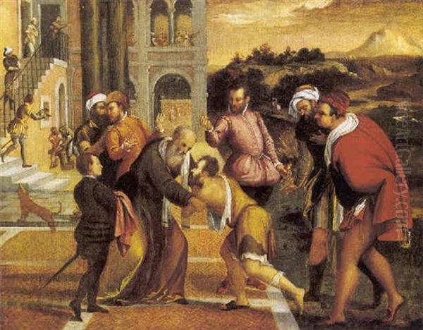 Il Ritorno Del Figliol Prodigo Oil Painting by Bonifazio Veronese