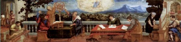 An Allegory Of The Arts And Sciences Oil Painting by Bonifazio Veronese