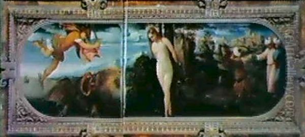 Perseo Libera Andromeda Oil Painting by Bonifazio Veronese