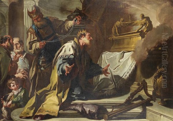 David Before The Ark Of The Convenant Oil Painting by Giovanni Battista Pittoni the younger