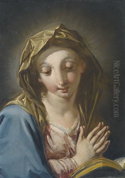 The Madonna Annunciate Oil Painting by Giovanni Battista Pittoni the younger