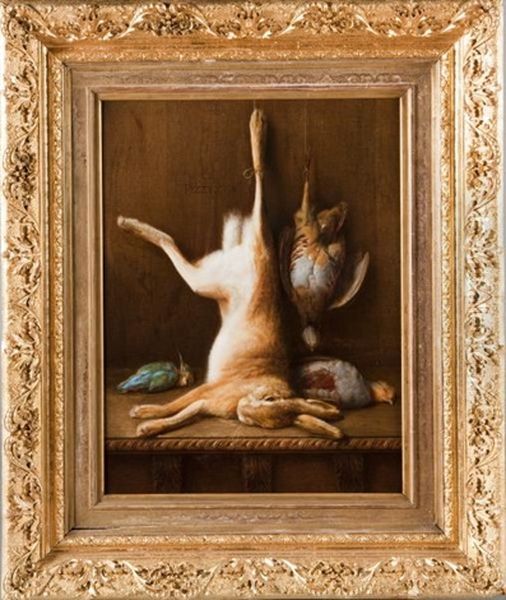 Nature Morte Aux Lievres Et Aux Perdrix Oil Painting by Claudius Pizetta