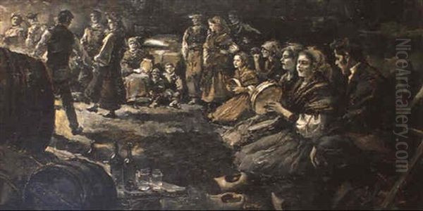 Nochebuna Oil Painting by Cecilio Pla