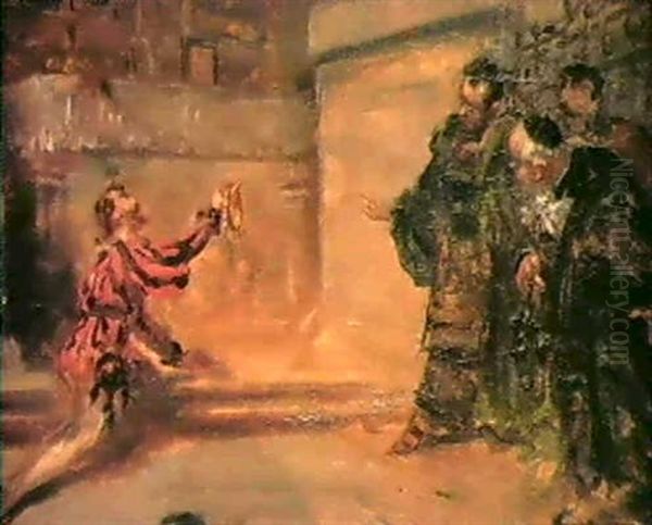 La Ajorca De Oro: Leyenda De Becquer Oil Painting by Casto Plasencia