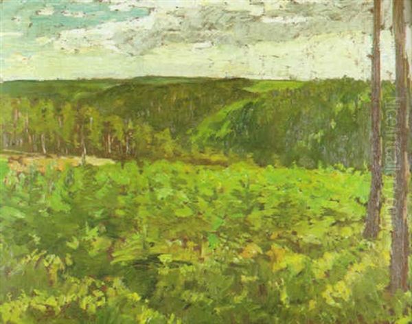 Schonbuchlandschaft Im Fruhling Oil Painting by Hermann Pleuer