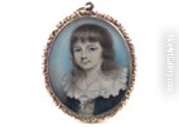 Portrait Miniature Of A Young Boy Oil Painting by Andrew Plimer