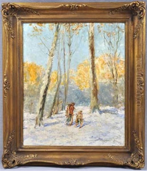 Durch Den Buchenwald Oil Painting by Karl Plueckebaum