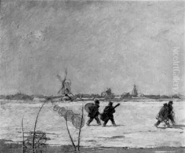 Am Niederrhein Oil Painting by Karl Plueckebaum