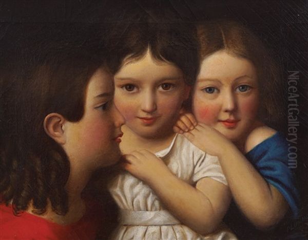 The Three Sisters Oil Painting by Edwin Plummer