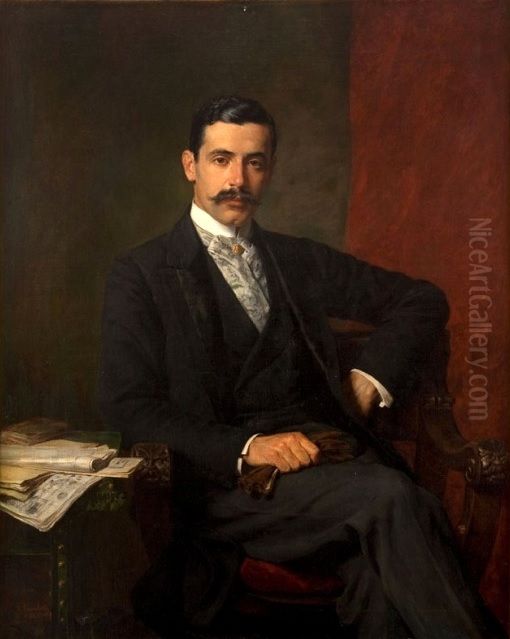 Portret Hrabiego Tarnowskiego Oil Painting by Kazimierz Pochwalski