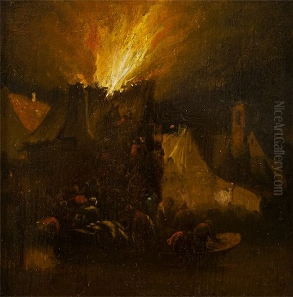 Pozar I Oil Painting by Egbert van der Poel