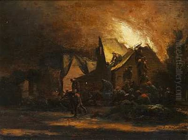 Natlig Ildebrand Oil Painting by Egbert van der Poel
