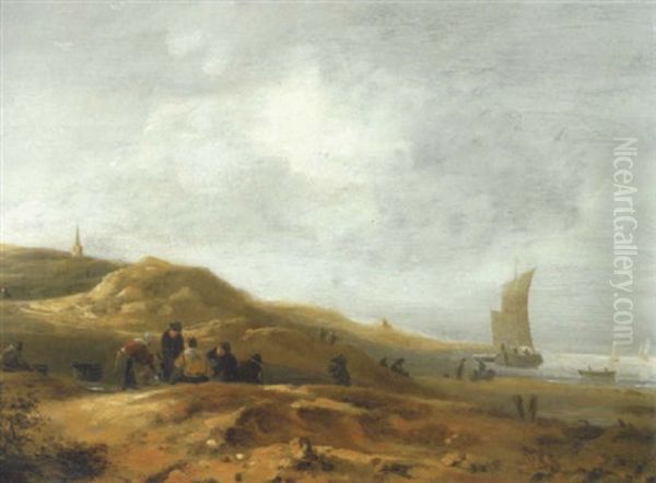 Dunenlandschaft (bei Scheveningen?) Oil Painting by Egbert van der Poel