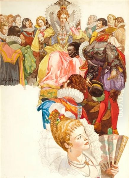 Interieur Oil Painting by Willy Andrew Pogany