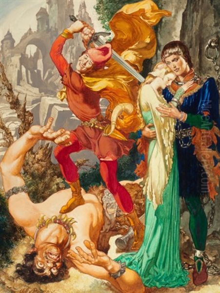 Fairy Tale Oil Painting by Willy Andrew Pogany