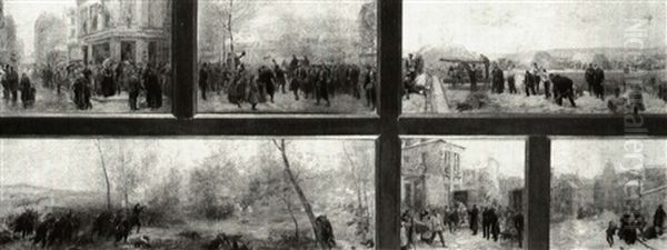 Le Siege De Paris En 1871 Oil Painting by Theophile Ii Poilpot