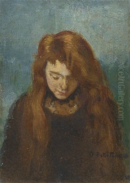 La Rousse Oil Painting by Ivan Pavlovich Pokhitonov