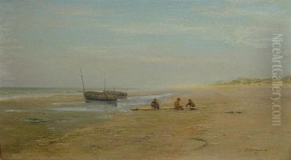 La Reparation Du Mat Oil Painting by Ivan Pavlovich Pokhitonov