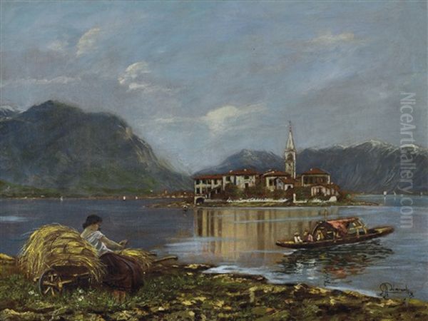 Lago Maggiore Oil Painting by Adolfo Polaroli