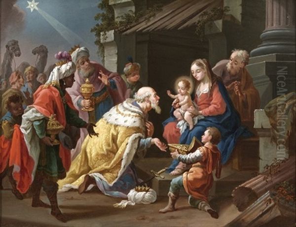 Kongernes Tilbedelse Oil Painting by Francesco Polazzo