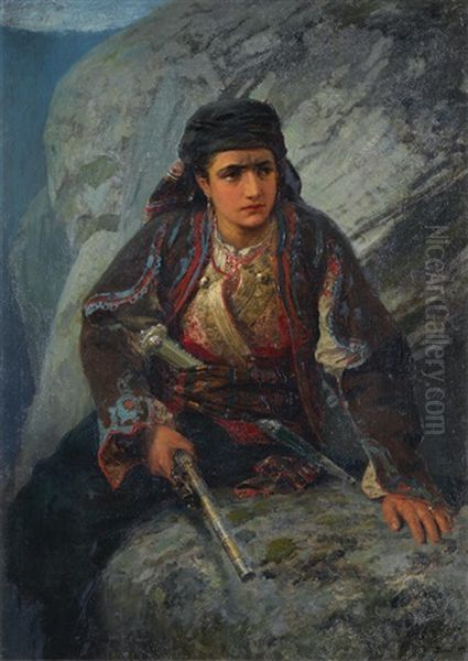 The Herzegovian On Lookout Oil Painting by Vasily Polenov