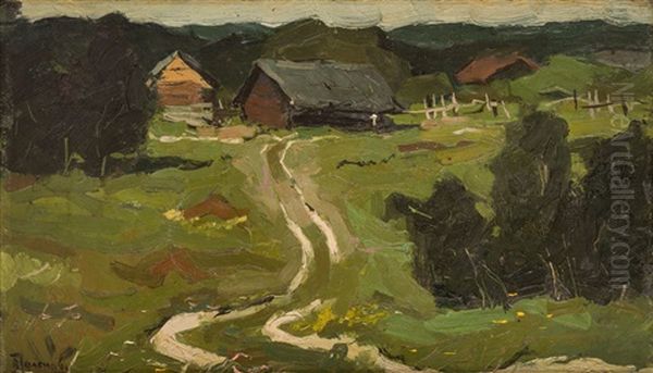 Russian Village Oil Painting by Vasily Polenov