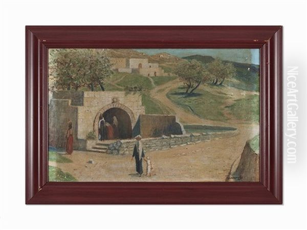 At The Holy Spring Oil Painting by Vasily Polenov