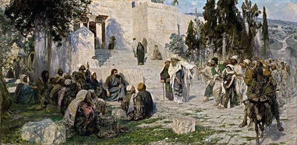He That Is Without Sin Oil Painting by Vasily Polenov