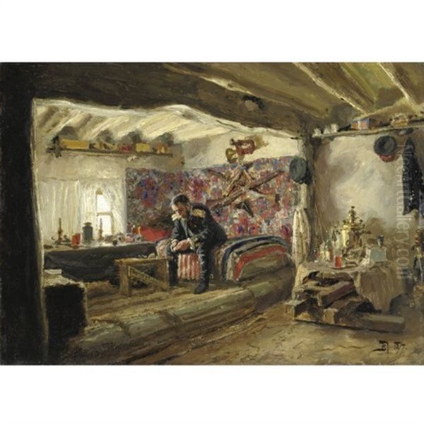 The Headquarters Of The Ruschuksky Detachment Oil Painting by Vasily Polenov