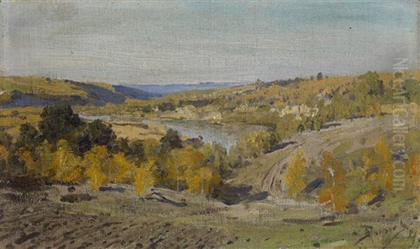 Autumnal Landscape Oil Painting by Vasily Polenov