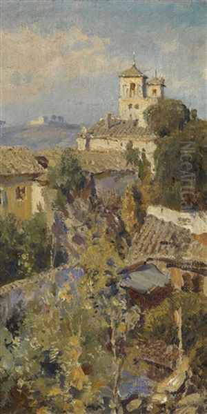 View Of Monti Parioli, Rome Oil Painting by Vasily Polenov