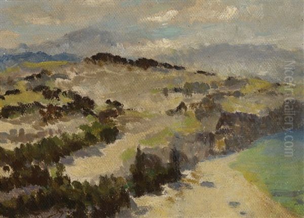 Hilly Landscape Oil Painting by Vasily Polenov