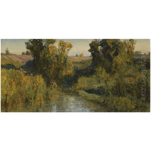 River Landscape Oil Painting by Vasily Polenov