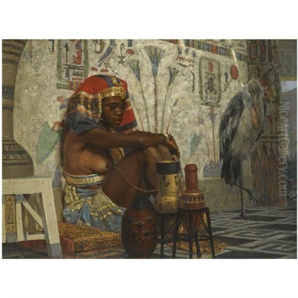 Egyptian Girl Oil Painting by Vasily Polenov