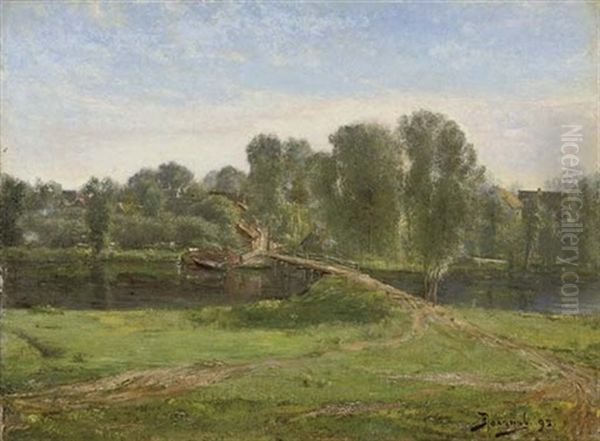 Summer Day By The River Oil Painting by Vasily Polenov