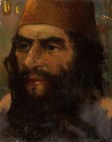 Male Portrait Oil Painting by Vasily Polenov