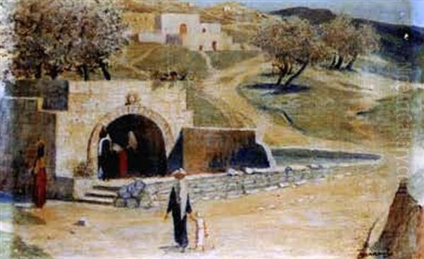 Marienquelle In Nazaret Oil Painting by Vasily Polenov