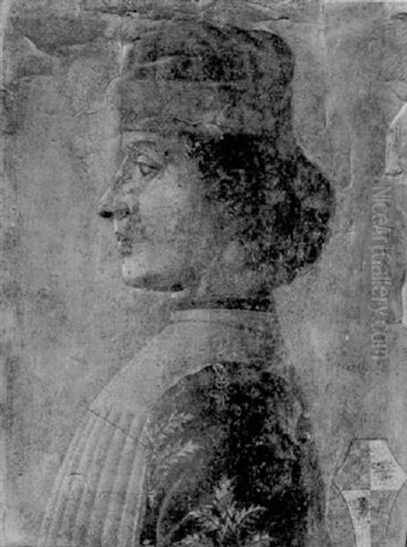 Portrait Of A Nobleman Wearing A Red Hat Oil Painting by Piero Pollaiuolo