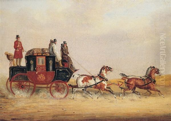 The Leeds Royal Mail Coach Oil Painting by James Pollard