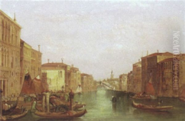 The Grand Canal Venice Oil Painting by Alfred Pollentine