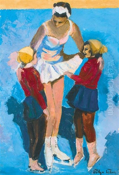 Ice Dance Oil Painting by Tibor Polya