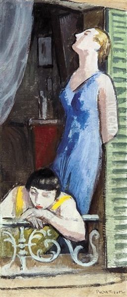 In Paris Oil Painting by Tibor Polya