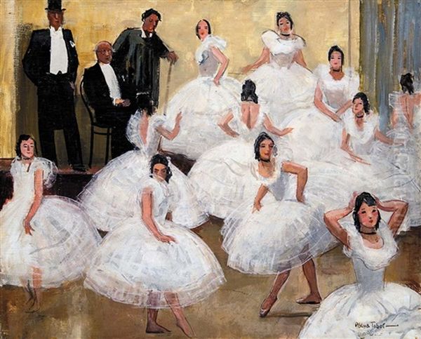 Ballerinas Oil Painting by Tibor Polya