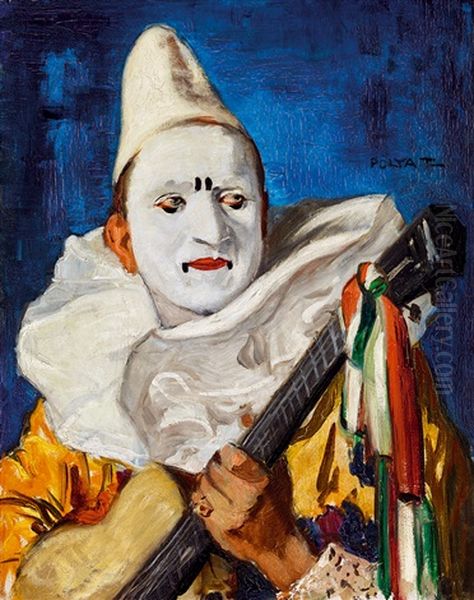 Pierrot Oil Painting by Tibor Polya