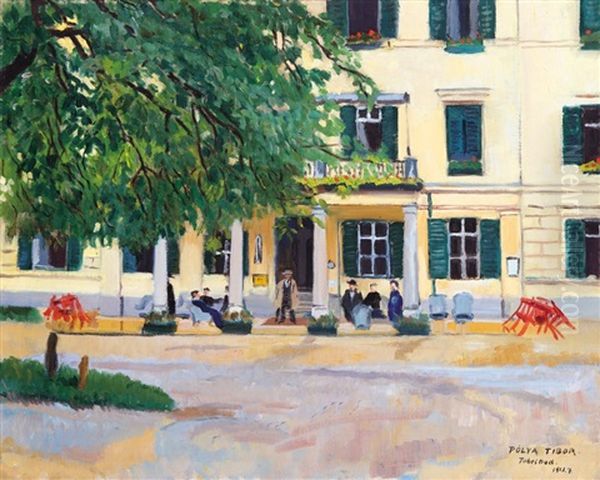 Tobelbad Oil Painting by Tibor Polya