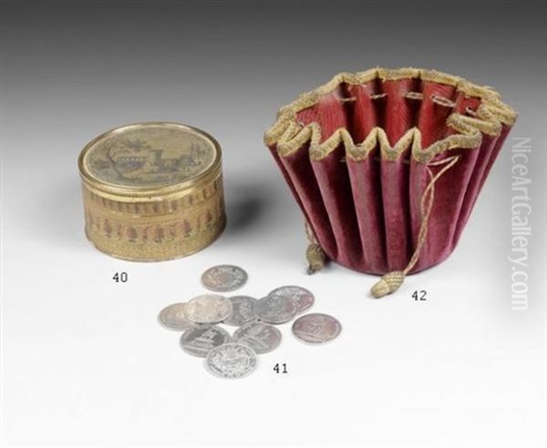 Portrait En Pied D'une Jeune Femme De Troisquart, En Robe Blanche Oil Painting by Pierre Paul Emmenuel de Pommayrac