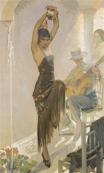 Flamencodansos Oil Painting by Francisco Pons Arnau