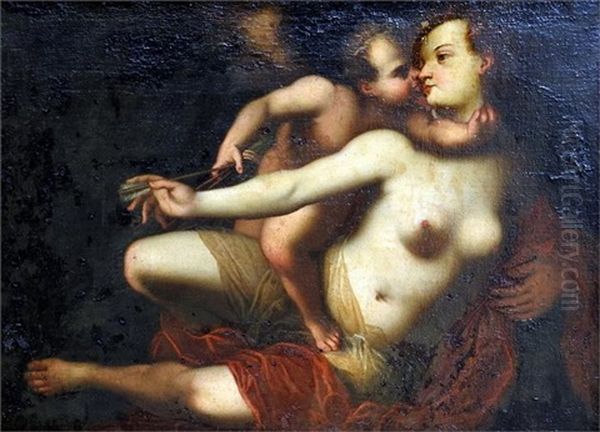 Venus Und Cupido Oil Painting by (Jacopo Carucci) Pontormo