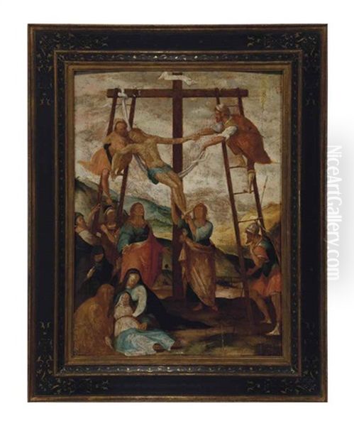 The Descent From The Cross Oil Painting by (Jacopo Carucci) Pontormo